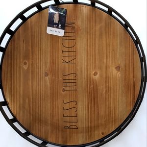 Rae Dunn Bless This Kitchen Wooden Tray NWT 2021